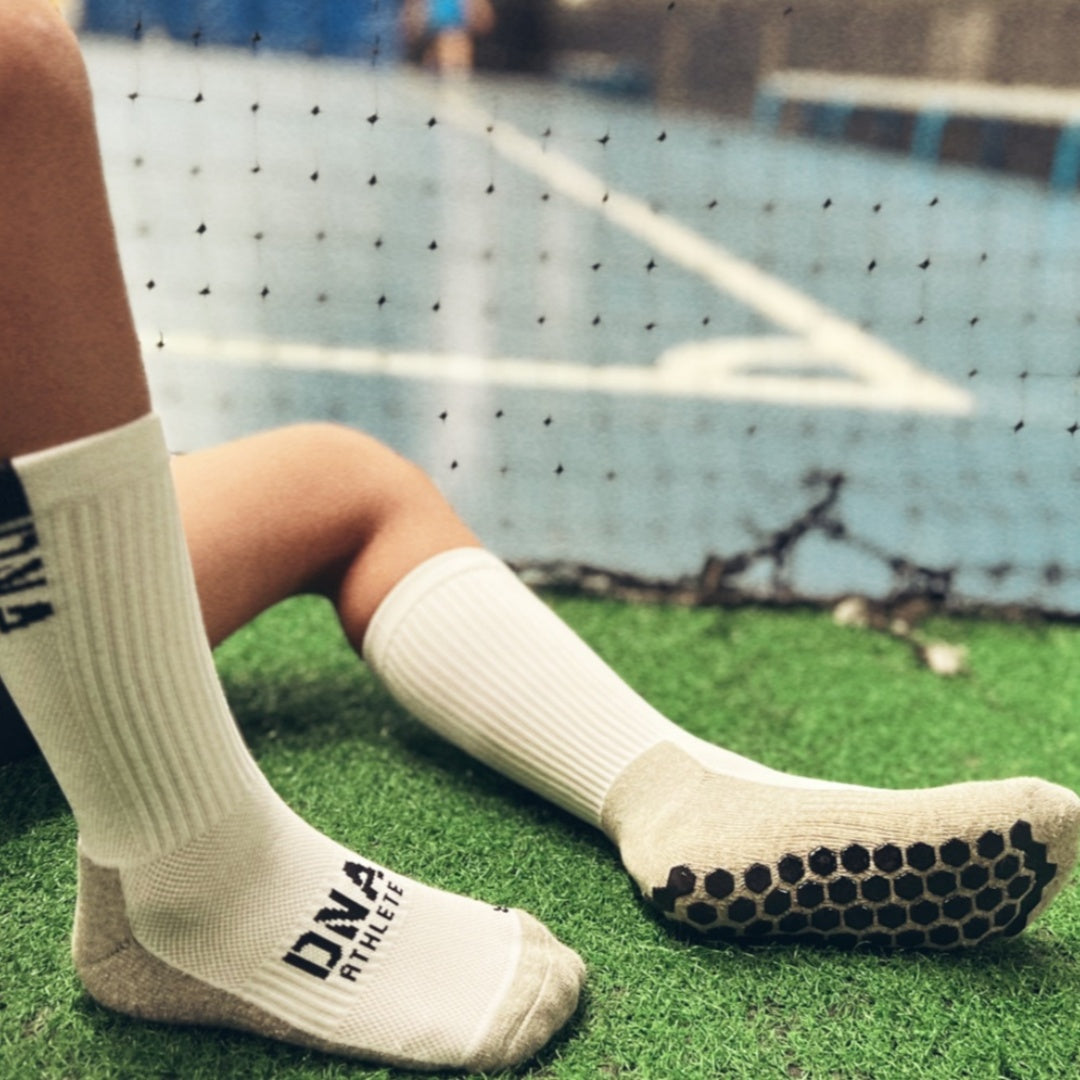 DNA ATHLETE Grip Socks – Athletic Short Socks with Anti-Slip Grips