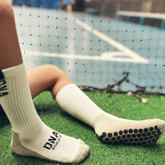 DNA ATHLETE Grip Socks – Athletic Short Socks with Anti-Slip Grips